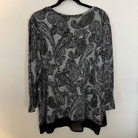 Ruby Rd black/Gray blouse size 1X - Picture 2 of 7